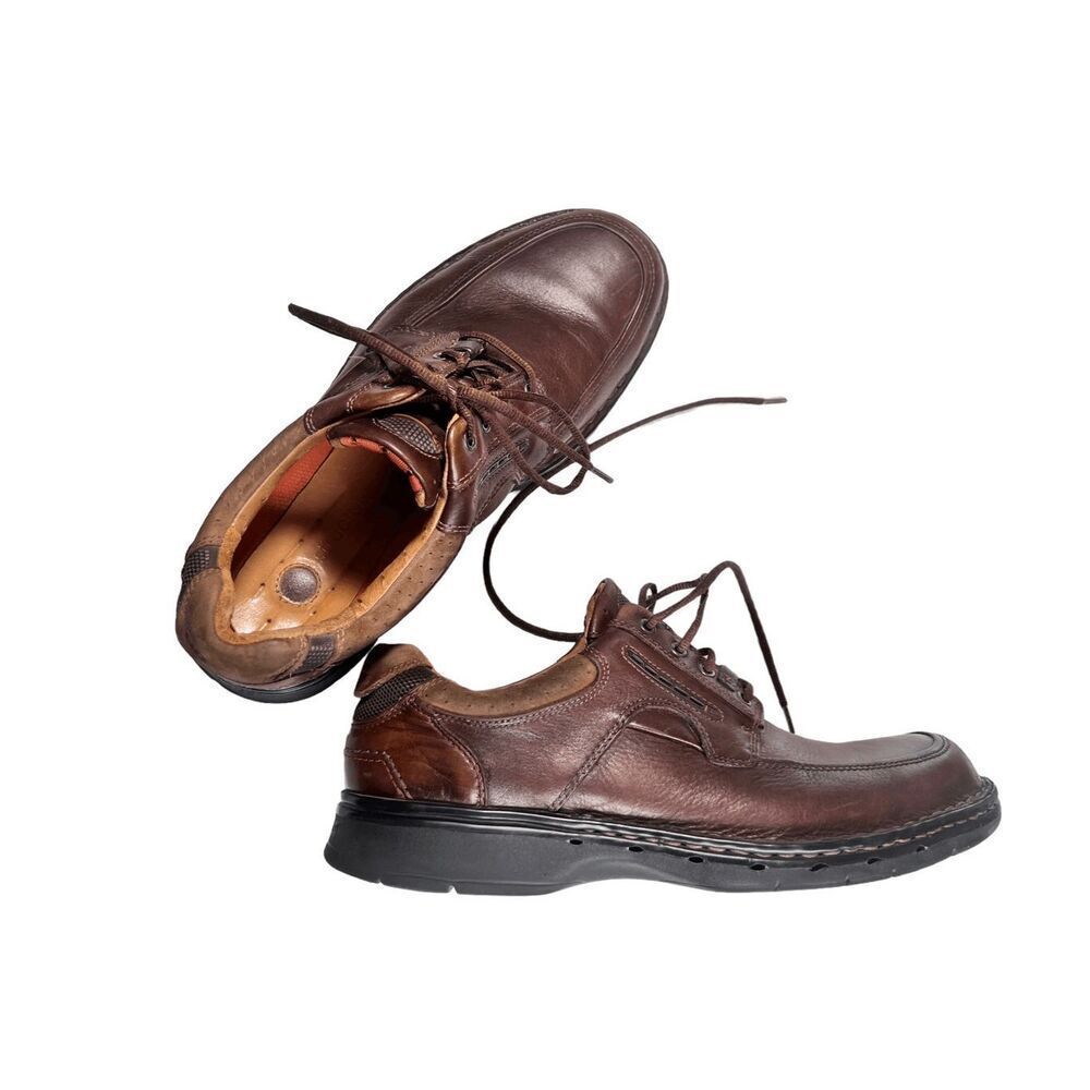 Clarks Unstructured Men'sBrown Leather Lace Up Brand: Clarks... Casual Shoes - Picture 13 of 14
